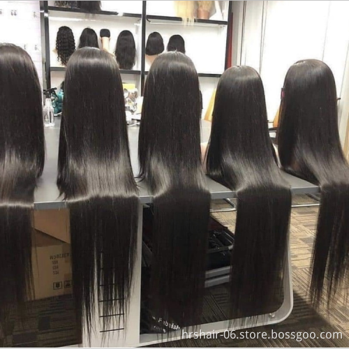 Wholesale Body Wave Human Hair Wig Long Raw Brazilian Hair Full Transparent Lace Frontal Wig For Black Women